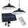SET 2x LED Lámpara colgante solar con sensor crepuscular LED/6W/3,7V 2000 mAh IP44 + control remoto