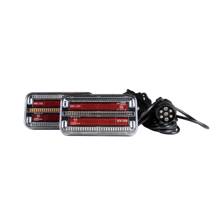 SET 2x LED Luz de remolque con intermitente dinámico LED/12-24V IP65
