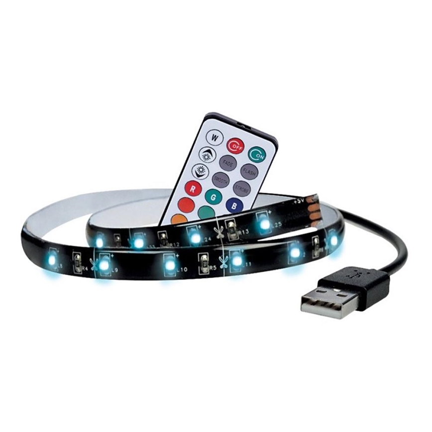 SET 2x LED RGB Cinta para TV con control remoto IP65 LED/USB 50cm