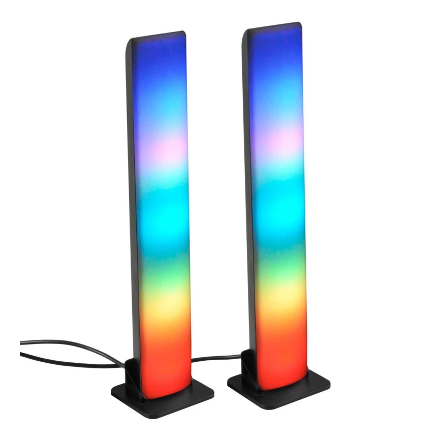 SET 2x LED RGB Lámpara de mesa regulable LED/5W/5V + control remoto