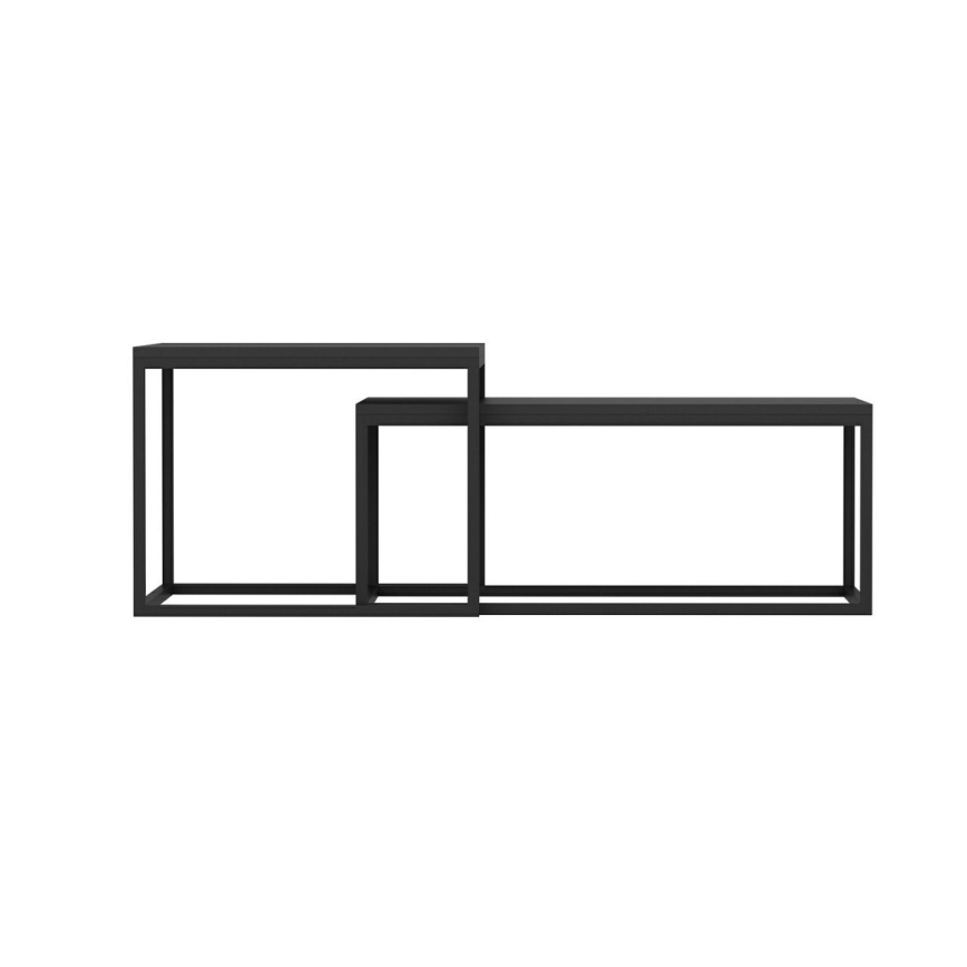 SET 2x Mesa de centro LEKA negro