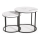 SET 2x Mesa de centro OREO diá. 43/53 cm negro/decoración de mármol