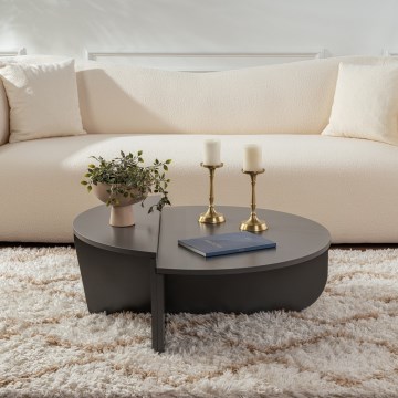 SET 2x Mesa de centro ORION antracita