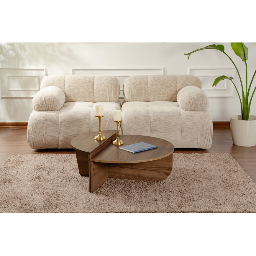 SET 2x Mesa de centro ORION nogal