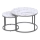 SET 2x Mesa de centro PAOLA diá. 38/60 cm gris/decoración de mármol