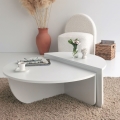 SET 2x Mesa de centro PODIUM blanco