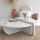 SET 2x Mesa de centro PODIUM blanco
