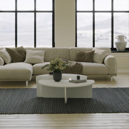 SET 2x Mesa de centro PODIUM blanco