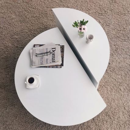 SET 2x Mesa de centro PODIUM blanco