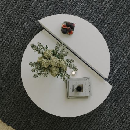 SET 2x Mesa de centro PODIUM blanco