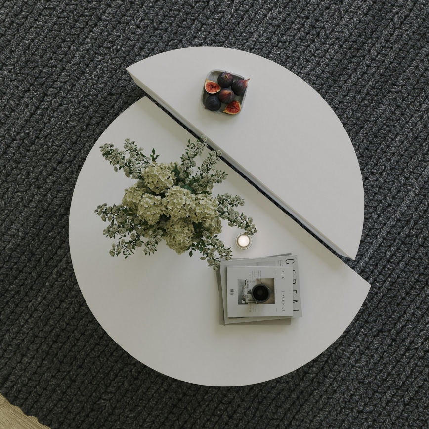 SET 2x Mesa de centro PODIUM blanco