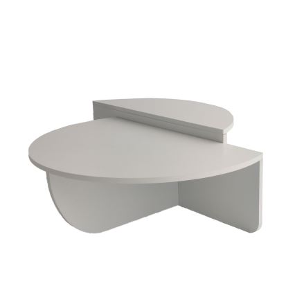 SET 2x Mesa de centro PODIUM blanco