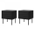 SET 2x Mesita de noche CORTINA 51x45 cm negro