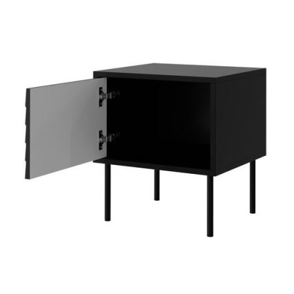 SET 2x Mesita de noche CORTINA 51x45 cm negro