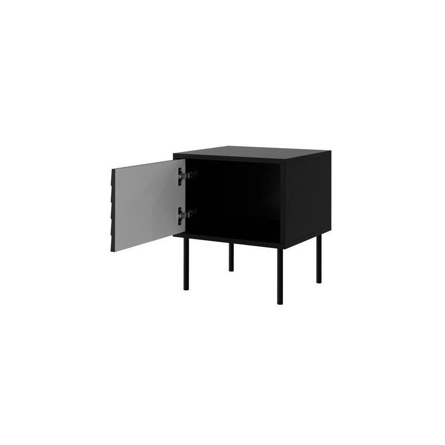 SET 2x Mesita de noche CORTINA 51x45 cm negro