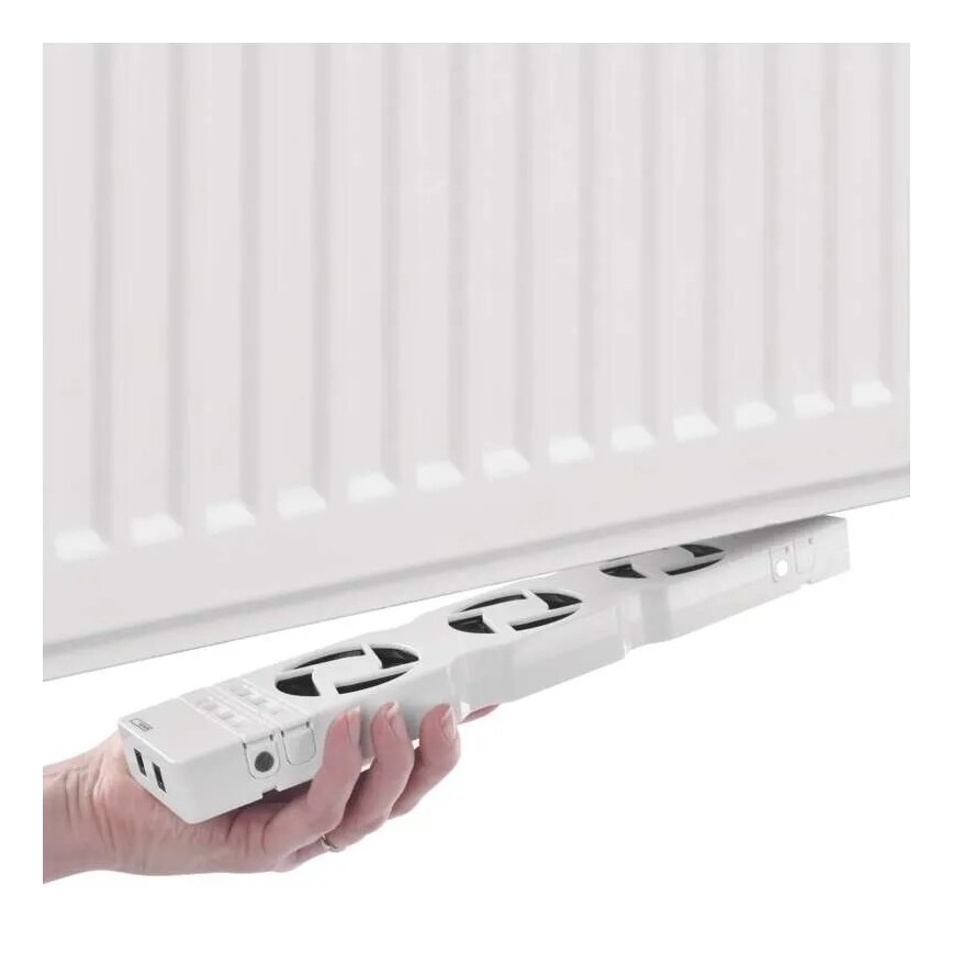 SET 2x Ventilador de radiador 5/230V blanco
