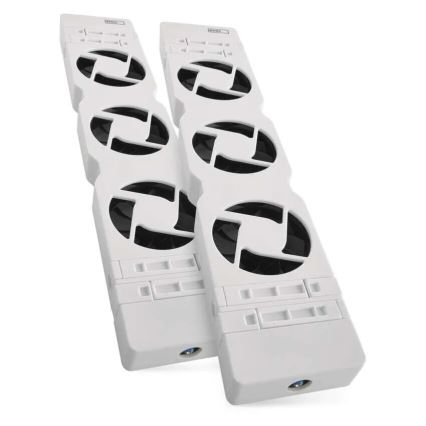 SET 2x Ventilador de radiador 5/230V blanco