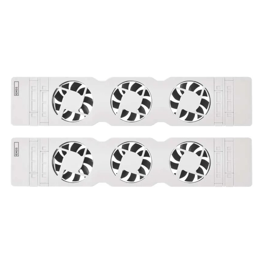 SET 2x Ventilador de radiador 5/230V blanco