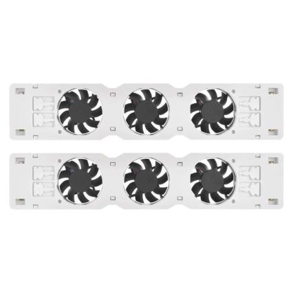 SET 2x Ventilador de radiador 5/230V blanco