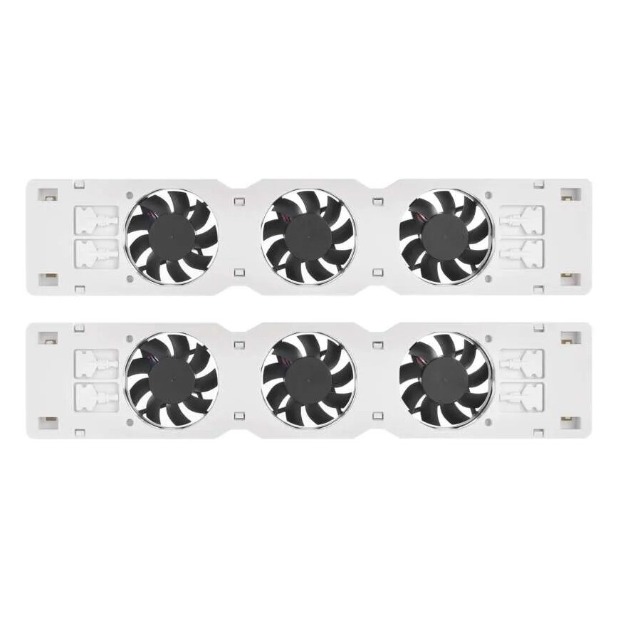 SET 2x Ventilador de radiador 5/230V blanco