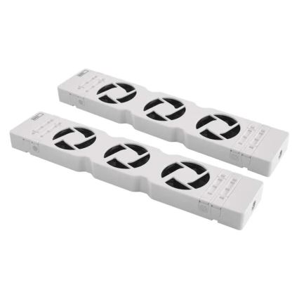 SET 2x Ventilador de radiador 5/230V blanco