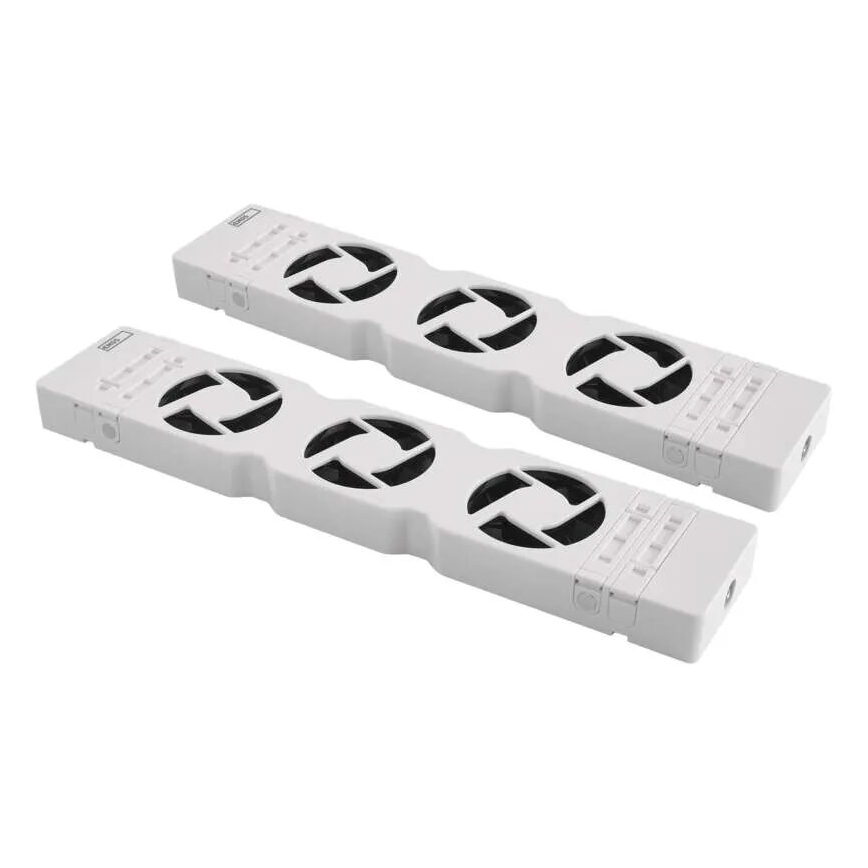 SET 2x Ventilador de radiador 5/230V blanco