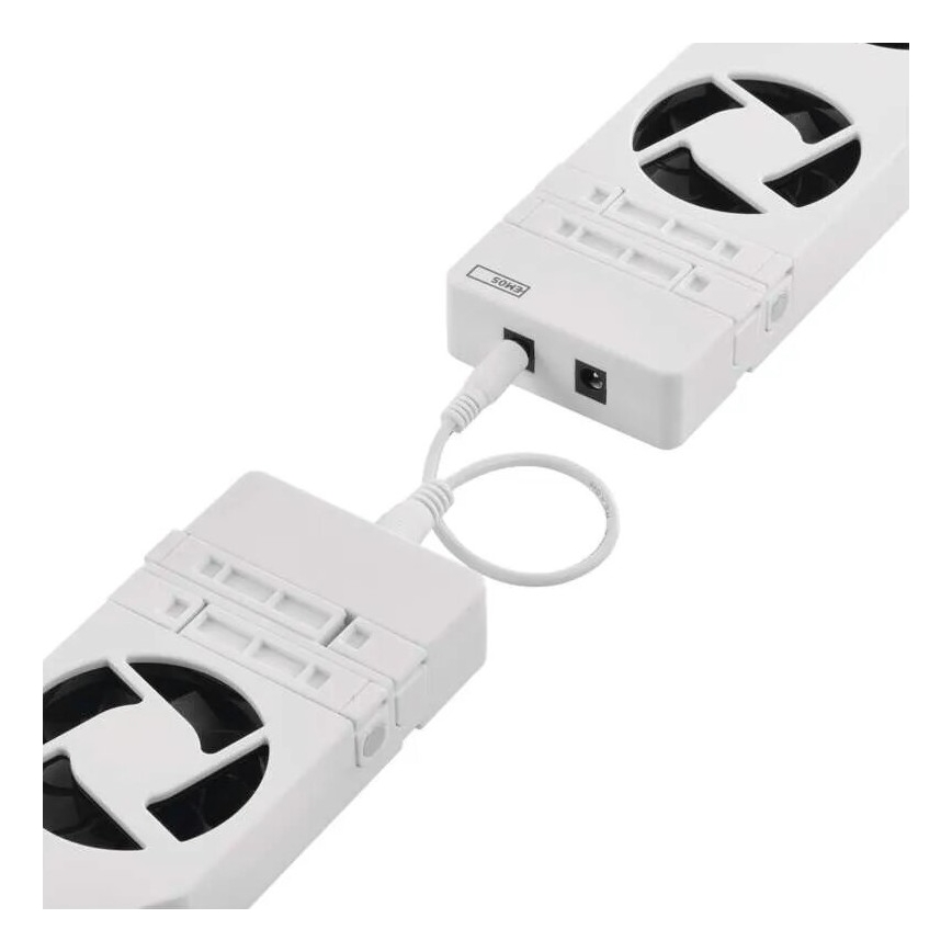 SET 2x Ventilador de radiador 5/230V blanco
