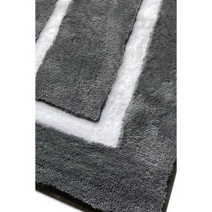 SET 3x Alfombra de baño 60/60/100 cm antracita