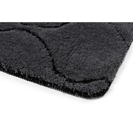 SET 3x Alfombra de baño INFINITY 60/60/100 cm antracita