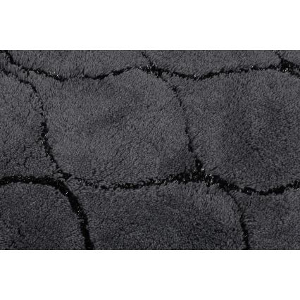 SET 3x Alfombra de baño INFINITY 60/60/100 cm antracita