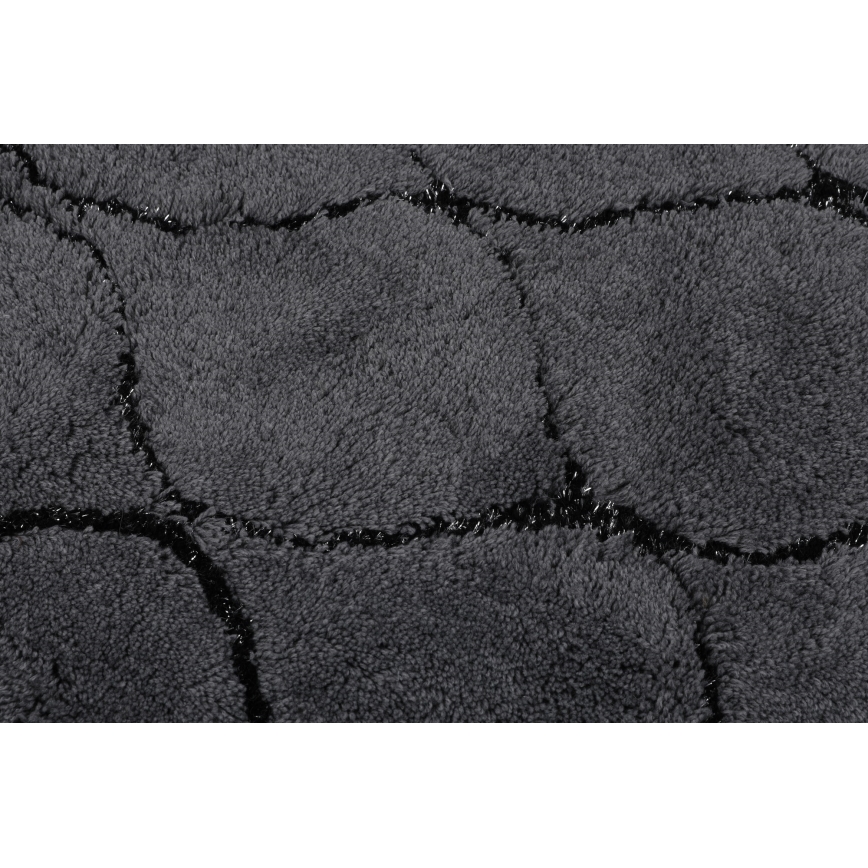 SET 3x Alfombra de baño INFINITY 60/60/100 cm antracita