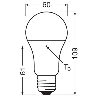 SET 3x Bombilla LED A60 E27/10W/230V 2700K