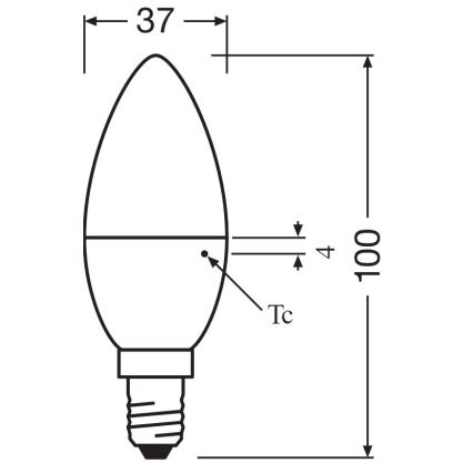 SET 3x Bombilla LED B38 E14/4,9W/230V 3000K - Osram