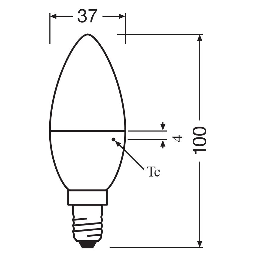 SET 3x Bombilla LED B38 E14/4,9W/230V 3000K - Osram