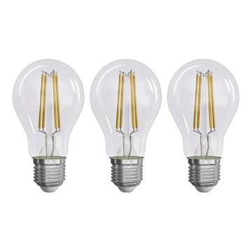 SET 3x Bombilla LED FILAMENT A60 E27/5W/230V 2700K Clase energética A