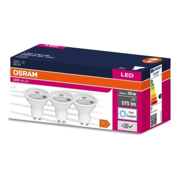 SET 3x Bombilla LED PAR16 GU10/6,9W/230V 6500K - Osram