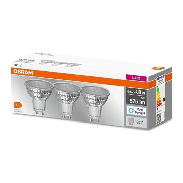SET 3x Bombilla LED PAR16 GU10/6,9W/230V 6500K - Osram