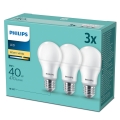 SET 3x Bombilla LED Philips E27/6W/230V 2700K
