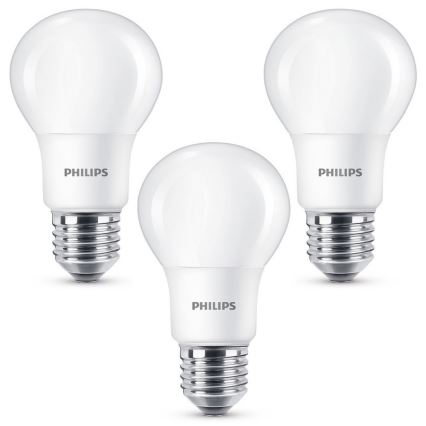 SET 3x Bombilla LED Philips E27/8W/230V 2700K