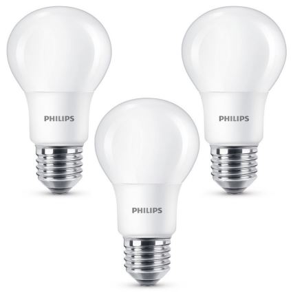 SET 3x Bombilla LED Philips E27/8W/230V 2700K