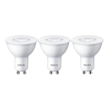 SET 3x Bombilla LED Philips GU10/4,7W/230V 2700K