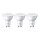 SET 3x Bombilla LED Philips GU10/4,7W/230V 2700K