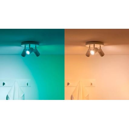 SET 3x Bombilla LED RGBW regulable PAR16 GU10/4,7W/230V 2200-6500K Wi-Fi - WiZ