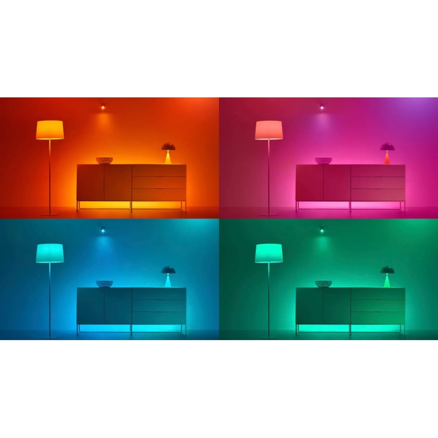 SET 3x Bombilla LED RGBW regulable PAR16 GU10/4,7W/230V 2200-6500K Wi-Fi - WiZ