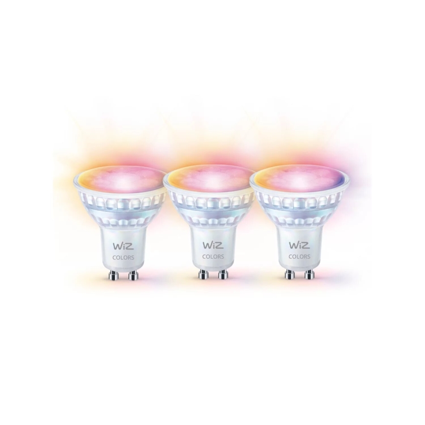 SET 3x Bombilla LED RGBW regulable PAR16 GU10/4,7W/230V 2200-6500K Wi-Fi - WiZ