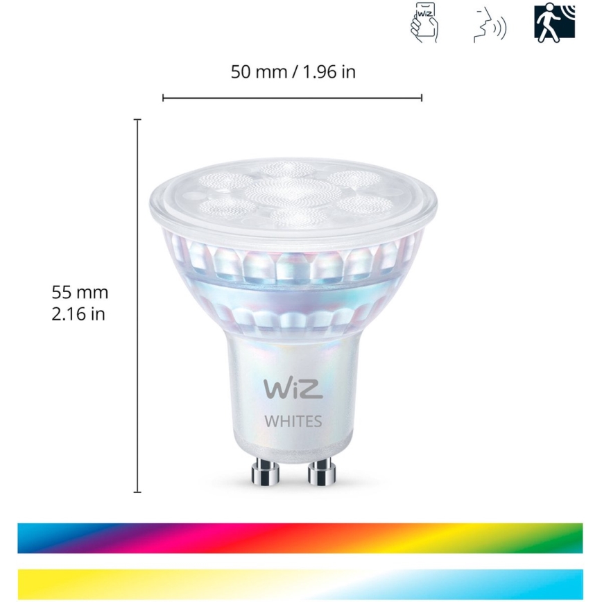 SET 3x Bombilla LED RGBW regulable PAR16 GU10/4,7W/230V 2200-6500K Wi-Fi - WiZ