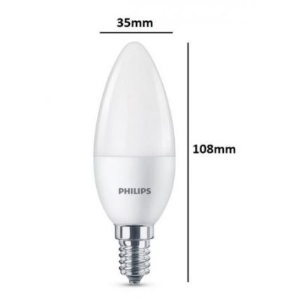 Set 3x Bombillas LED Philips E14/5,5W/230V 2700K