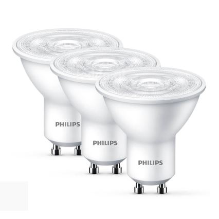 Set 3x Bombillas LED Philips GU10/4,7W/230V 2700K