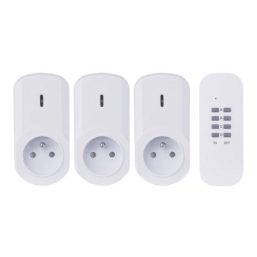 SET 3x Enchufes controlados remotamente 230V + 1x CR2032