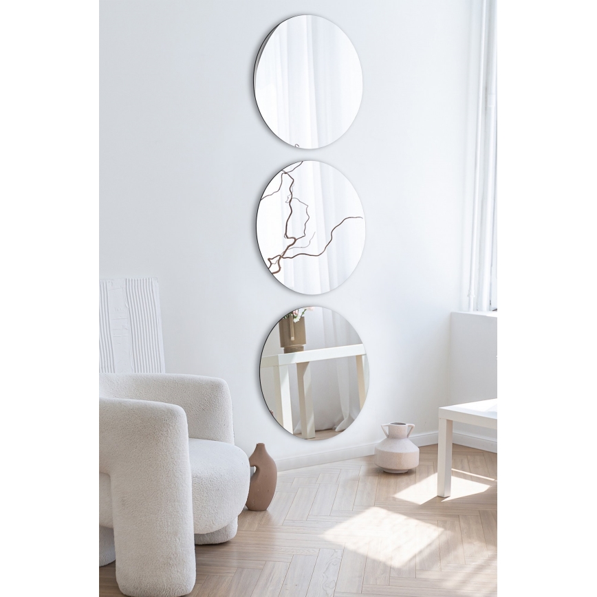 SET 3x Espejo de pared ROUND diá. 40 cm